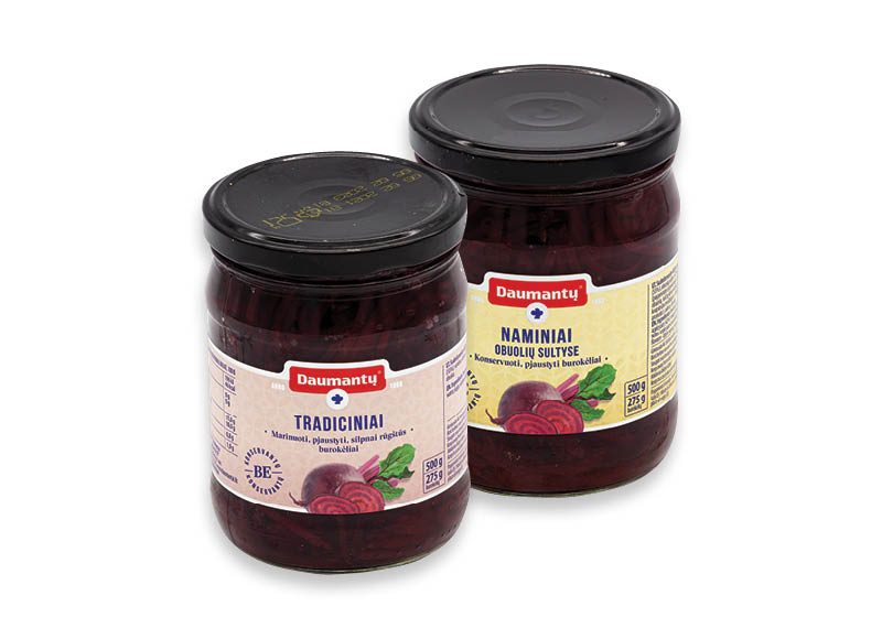 Konservuoti burokėliai DAUMANTŲ
			, 
				 500 g, 2 rūšių, 1,98 Eur/kg