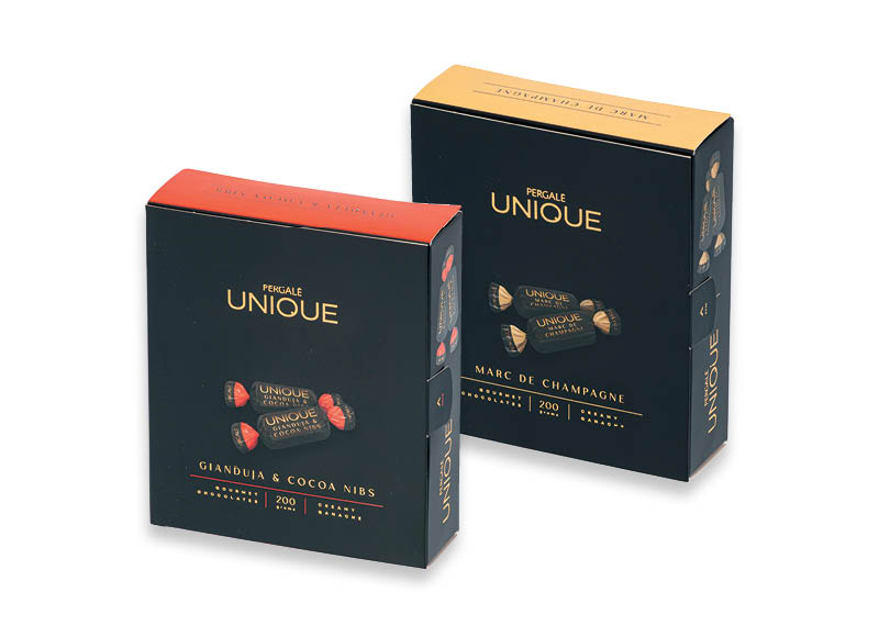 Saldainių dėžutė PERGALĖS UNIQUE
			, 
				 200 g, 2 rūšių, 19,95 Eur/kg. A lygio parduotuvėse