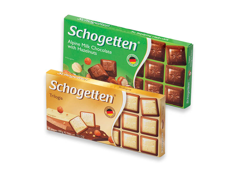 Šokolado plytelės SCHOGETTEN
			, 
				 100 g, 6 rūšių, 12,90 Eur/kg. Ir IKI EXPRESS