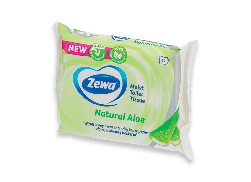Drėgnas tualetinis popierius ZEWA ALOE VERA
			, 
				 42 vnt., 0,05 Eur/vnt. A lygio parduotuvėse