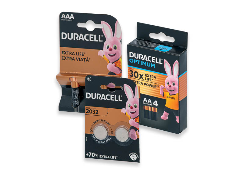 Elementams DURACELL
			, 
				 Įvairių rūšių