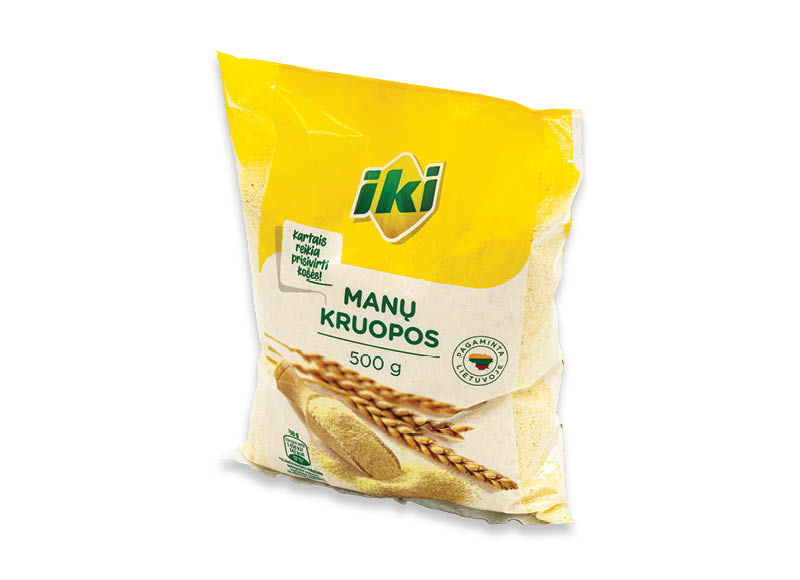 IKI manų kruopos
,
500 g, 1,50 Eur/kg IKI manų kruopos
,
500 g, 1,50 Eur/kg