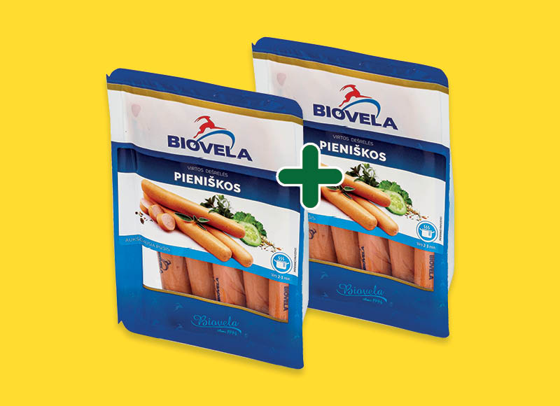 Virtos PIENIŠKOS BIOVELOS dešrelės
			, 
				 260 g, a. r., 2,99 Eur/vnt.