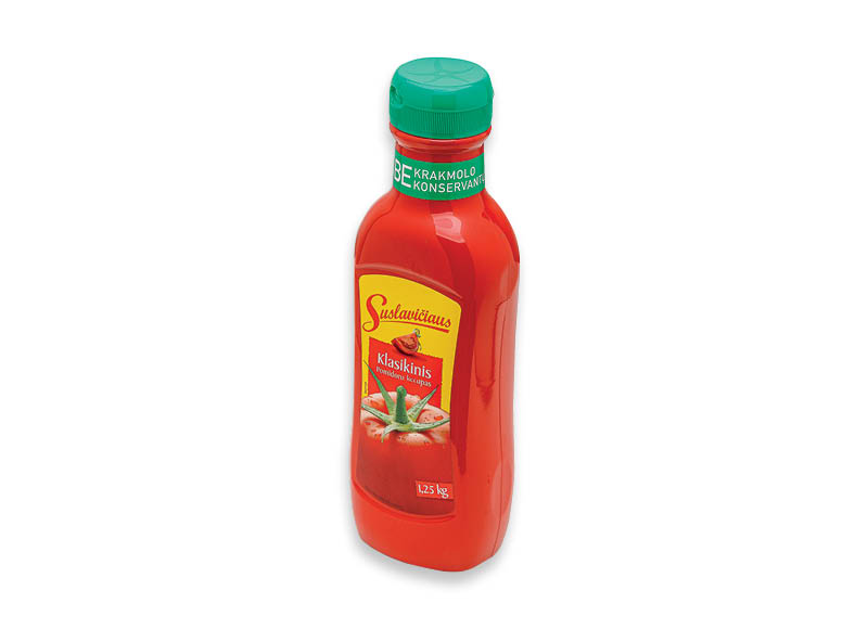 SUSLAVIČIAUS pomidorų kečupas
			, 
				 1,25 kg, 2,07 Eur/kg. A lygio parduotuvėse