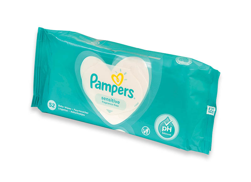 Drėgnos servetėlės PAMPERS SENSITIVE
			, 
				 52 vnt., 0,03 Eur/vnt. A lygio parduotuvėse