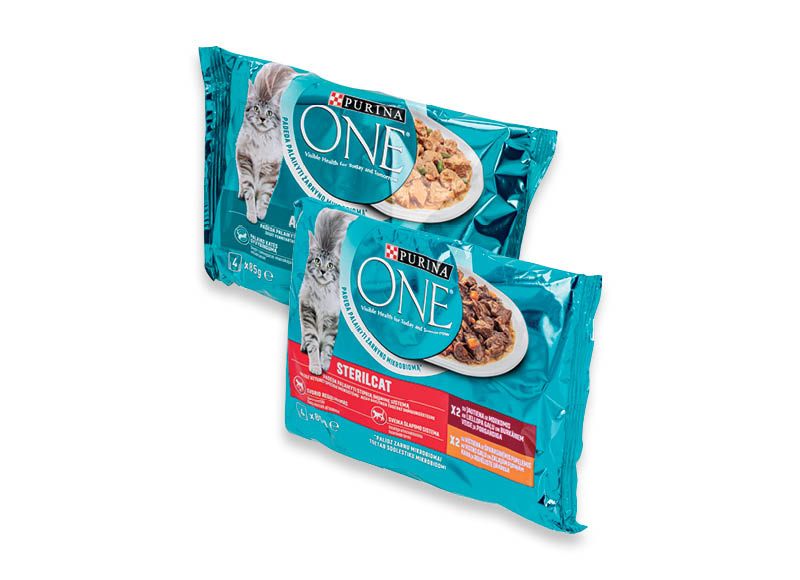 Konservuotas kačių ėdalas ONE
			, 
				 340 g, 4 rūšių, 6,74 Eur/kg. A lygio parduotuvėse