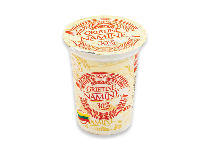 ROKIŠKIO NAMINĖ grietinė
			, 
				 400 g, 30 % rieb. 4,98 Eur/kg. Ir IKI EXPRESS