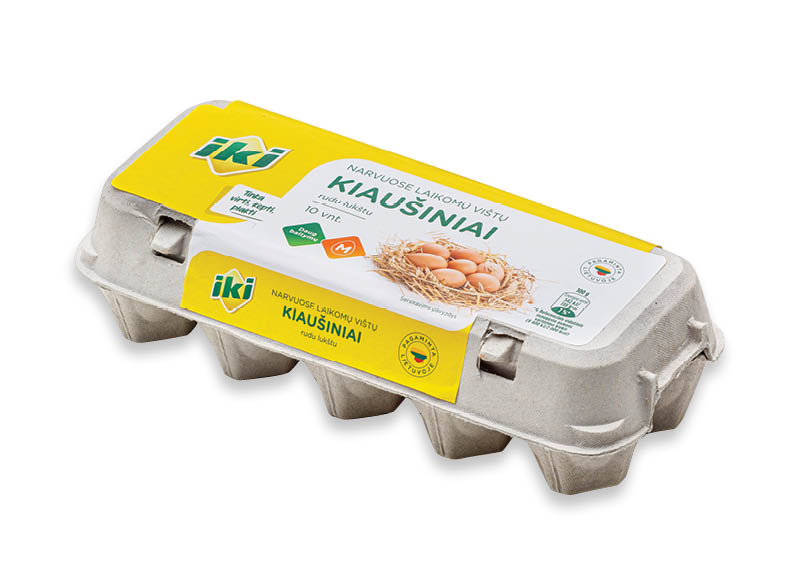 IKI vištų kiaušiniai rudu lukštu
,
10 vnt., M dydžio, nr 3 0,18 Eur/vnt. Ir IKI EXPRESS IKI vištų kiaušiniai rudu lukštu
,
10 vnt., M dydžio, nr 3 0,18 Eur/vnt. Ir IKI EXPRESS