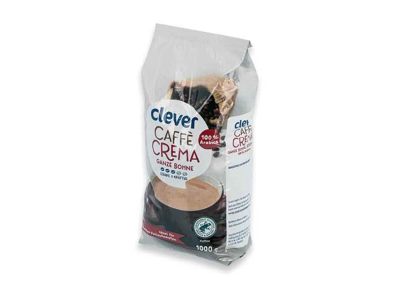 CLEVER kavos pupelės CREMA
,
1 kg CLEVER kavos pupelės CREMA
,
1 kg