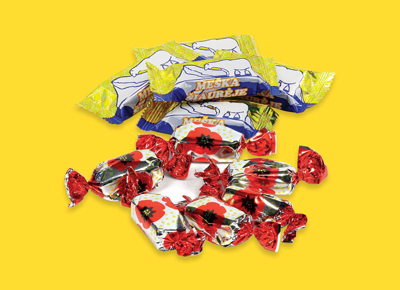 Sveriami saldainiai RAUDONOJI AGUONA ir MEŠKA ŠIAURĖJE
			, 
				 1 kg, 2 rūšių