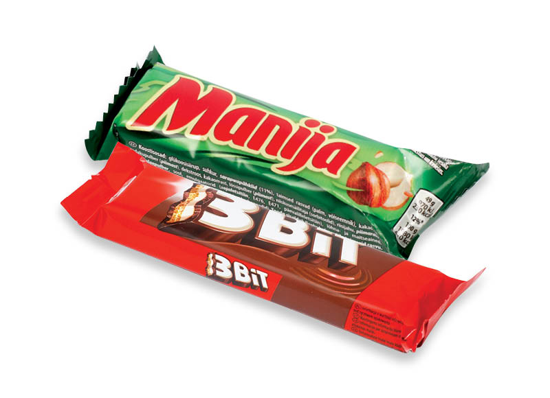 Šokoladinis batonėlis MANIJA, 3BIT
			, 
				 46 g, 49 g, 4 rūšių