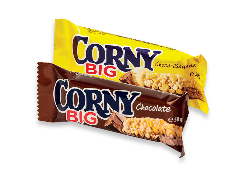 Javainių batonėliams CORNY, CORNY BIG
			, 
				 40 g, 50 g, 120 g, 150 g, įvairių rūšių. Ir IKI EXPRESS