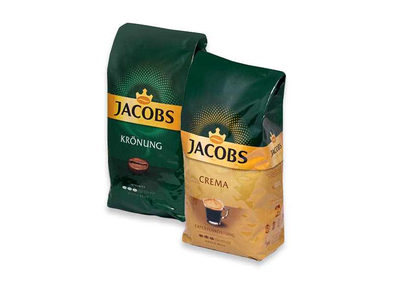 Kavos pupelės JACOBS KRONUNG ir CREMA
			, 
				 1 kg, 2 rūšių. Ir IKI EXPRESS