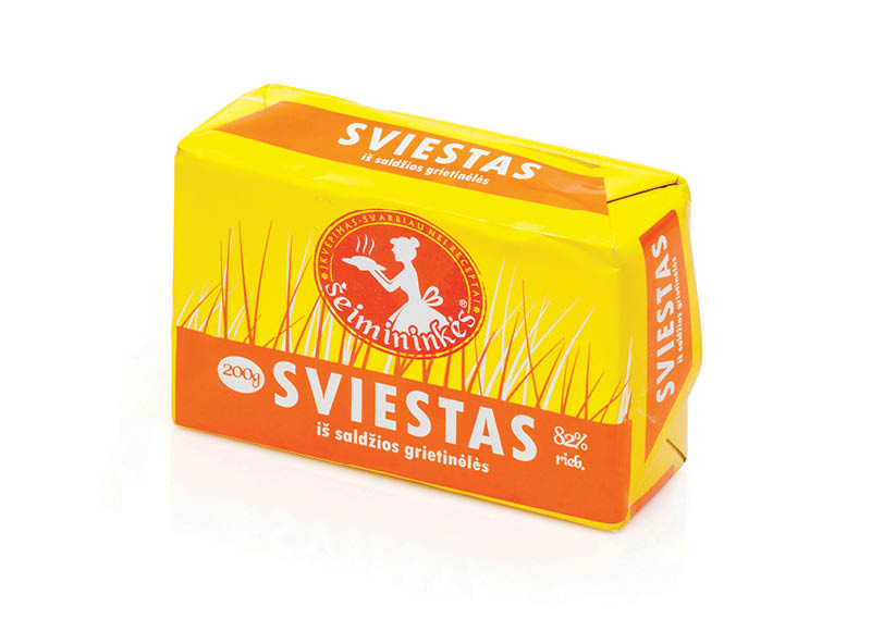 ŠEIMININKĖS sviestas
,
200 g, 82 % rieb., 6,45 Eur/kg ŠEIMININKĖS sviestas
,
200 g, 82 % rieb., 6,45 Eur/kg