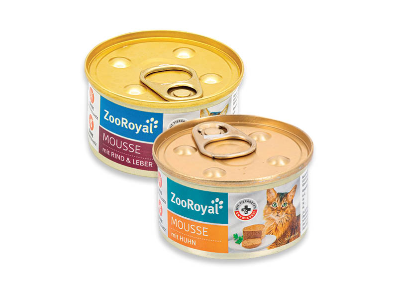 Konservuotas kačių ėdalas ZOOROYAL MOUSSE
			, 
				 85 g, 3 rūšių, 6,94 Eur/kg