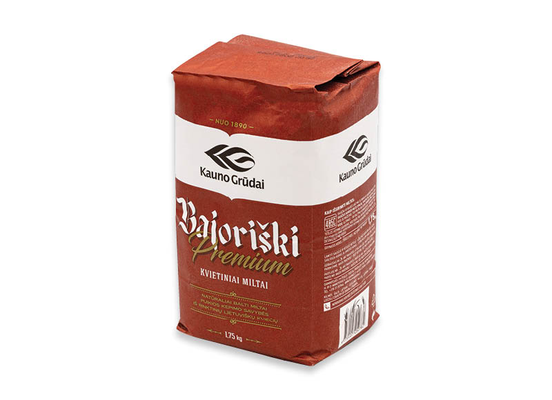 BAJORIŠKI PREMIUM kvietiniai miltai 405 C
,
1,75 kg, a. r., 0,97 Eur/kg BAJORIŠKI PREMIUM kvietiniai miltai 405 C
,
1,75 kg, a. r., 0,97 Eur/kg