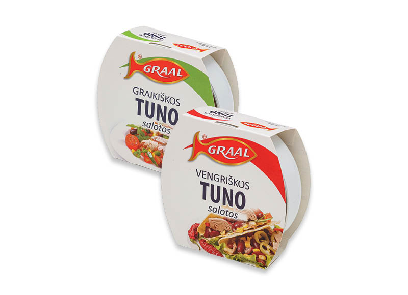 Tuno salotos GRAAL
,
160 g, 2 rūšių, 9,31 Eur/kg. A lygio parduotuvėse Tuno salotos GRAAL
,
160 g, 2 rūšių, 9,31 Eur/kg. A lygio parduotuvėse