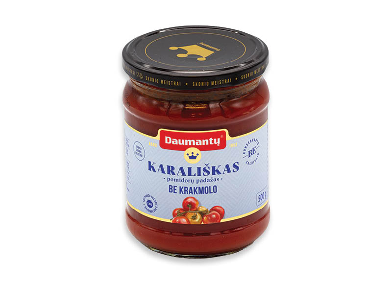 DAUMANTŲ KARALIŠKAS pomidorų padažas be krakmolo
,
500 g, 3,38 Eur/kg. A lygio parduotuvėse DAUMANTŲ KARALIŠKAS pomidorų padažas be krakmolo
,
500 g, 3,38 Eur/kg. A lygio parduotuvėse