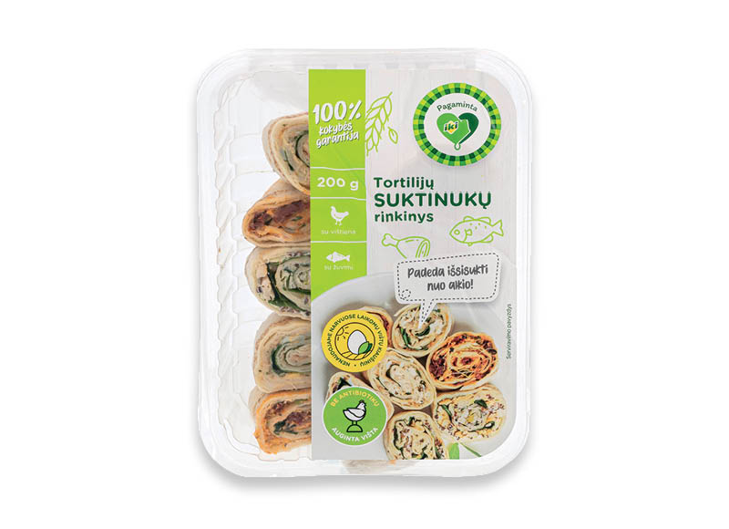 PAGAMINTA IKI tortilijų suktinukų rinkinys
			, 
				 200 g, 14,75 Eur/kg. A lygio parduotuvėse