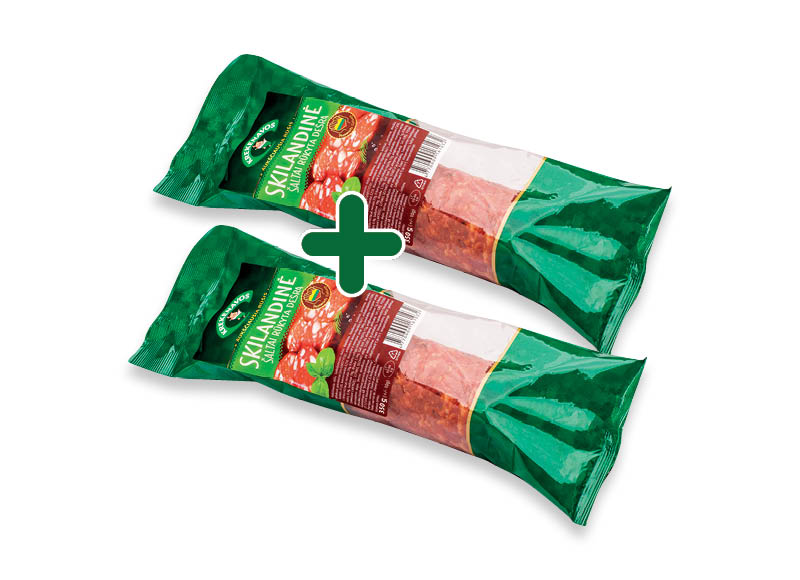 Šaltai rūkyta KREKENAVOS SKILANDINĖ dešra
,
350 g, a. r., 5,99 Eur/vnt. Šaltai rūkyta KREKENAVOS SKILANDINĖ dešra
,
350 g, a. r., 5,99 Eur/vnt.