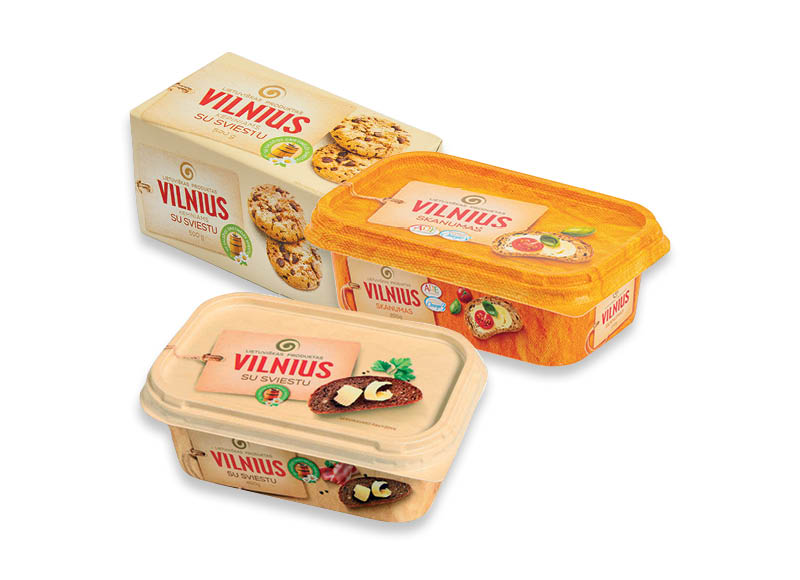 Margarinui VILNIUS
			, 
				 250 g, 400 g, 5 rūšių
