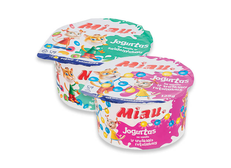 Jogurtas MIAU
			, 
				 125 g, 130 g, 2 rūšių. A lygio parduotuvėse