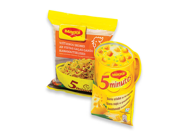 Sultiniams, greitai paruošiamiems makaronams ir idėjos pietums MAGGI
			, 
				 Įvairių rūšių. Ir IKI EXPRESS