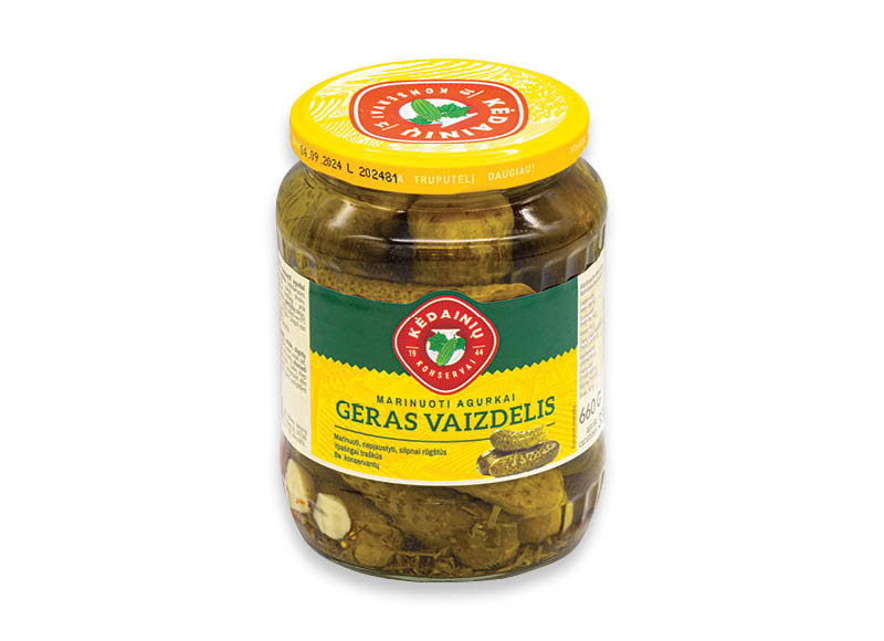 Marinuoti KĖDAINIŲ agurkai GERAS VAIZDELIS
,
480 g, 1,85 Eur/kg Marinuoti KĖDAINIŲ agurkai GERAS VAIZDELIS
,
480 g, 1,85 Eur/kg