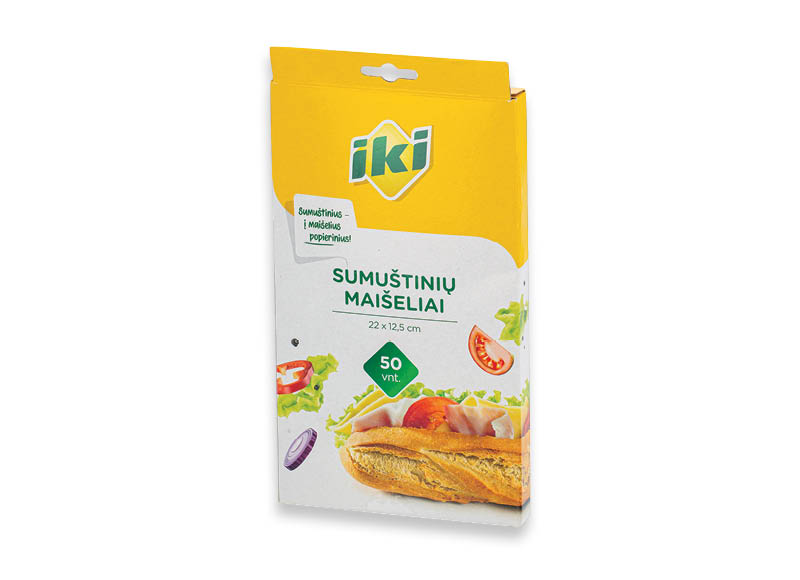 IKI popieriniai sumuštinių maišeliai
,
50 vnt., 0,02 Eur/vnt. A lygio parduotuvėse IKI popieriniai sumuštinių maišeliai
,
50 vnt., 0,02 Eur/vnt. A lygio parduotuvėse