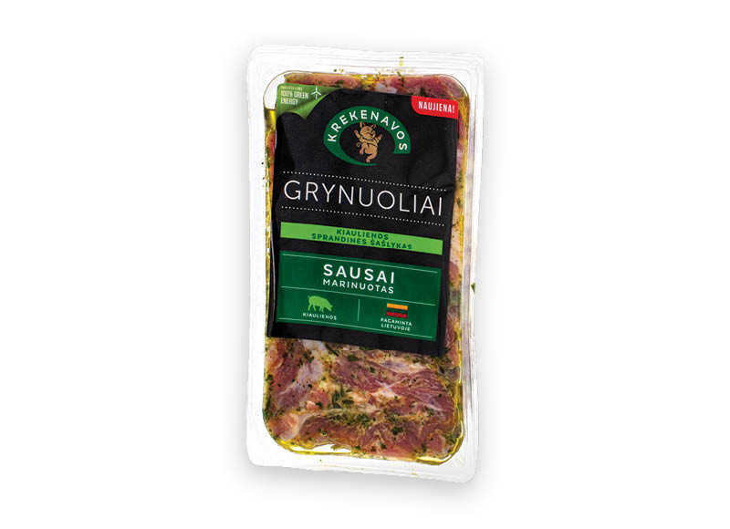 Sausai marinuotas sprandinės šašlykas GRYNUOLIAI
,
800 g, 6,24 Eur/kg Sausai marinuotas sprandinės šašlykas GRYNUOLIAI
,
800 g, 6,24 Eur/kg