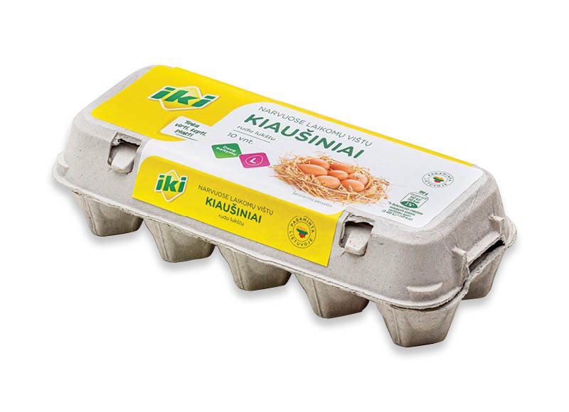 IKI vištų kiaušiniai rudu lukštu
,
10 vnt., L dydžio, 0,19 Eur/vnt. Ir IKI EXPRESS IKI vištų kiaušiniai rudu lukštu
,
10 vnt., L dydžio, 0,19 Eur/vnt. Ir IKI EXPRESS