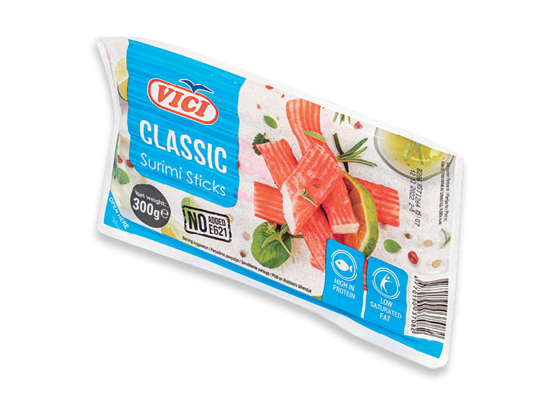 Atšaldytos krabų skonio lazdelės VIČI CLASSIC
			, 
				 300 g, 5,30 Eur/kg