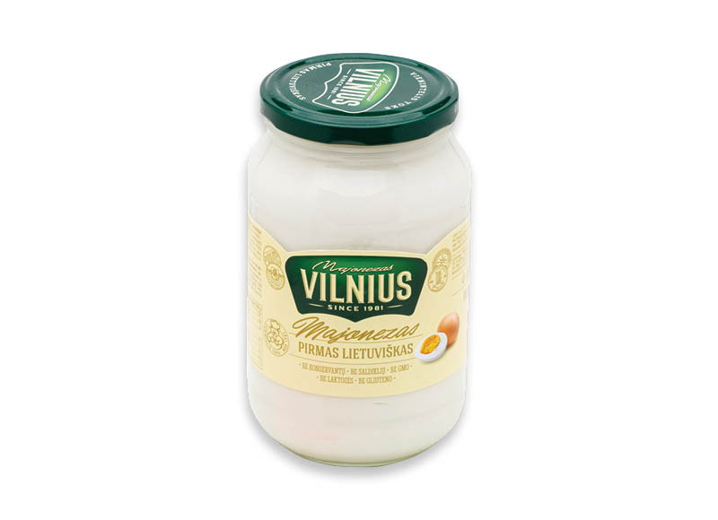 Majonezas VILNIUS PIRMAS LIETUVIŠKAS
			, 
				 900 ml, 3,77 Eur/l. A lygio parduotuvėse