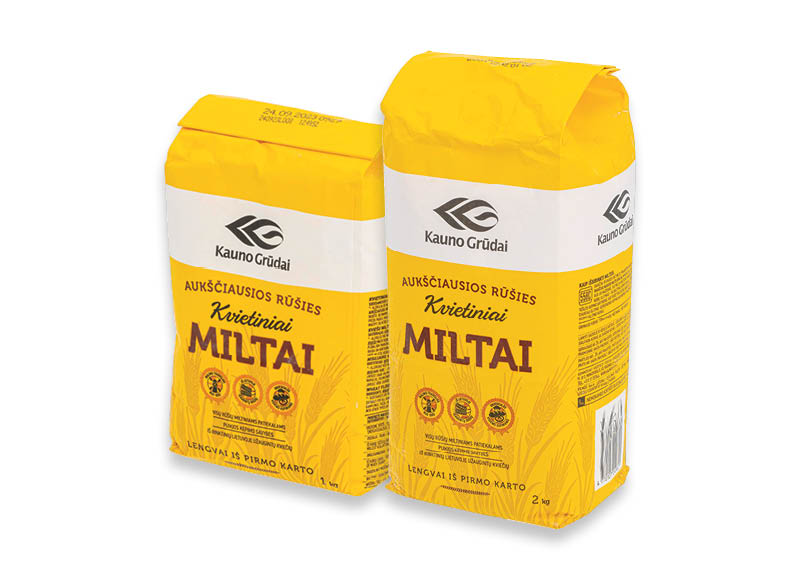 Kvietiniams miltams KAUNO GRŪDAI
			, 
				 1 kg, 2 kg, a. r.