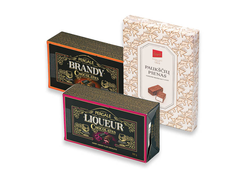 Saldainių dėžutė BRANDY, LIQUER, PAUKŠČIŲ PIENAS
			, 
				 160 g, 190 g, 3 rūšių