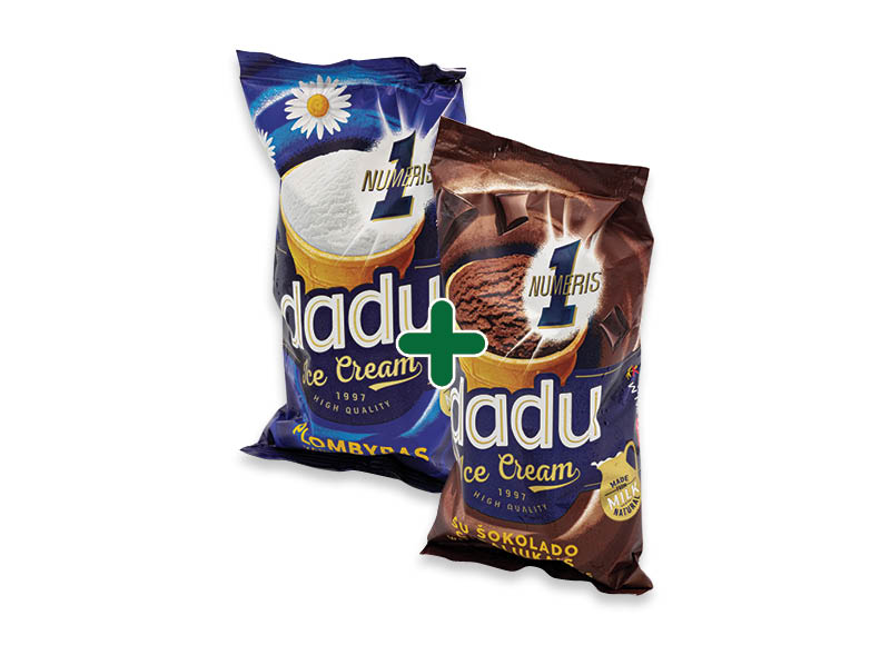 Valgomieji ledai DADU vafliniame puodelyje
			, 
				 120 ml, 6 rūšių, 1,09 Eur/vnt. Ir IKI EXPRESS