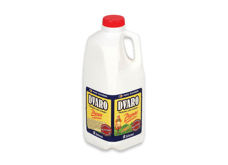 Natūralus DVARO pienas
			, 
				 2 l, 3,5 % rieb., 1,00 Eur/l