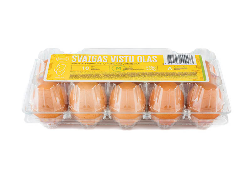 Vištų kiaušiniai rudu lukštu
			, 
				 M dydis, 10 vnt., 0,16 Eur/vnt. A lygio parduotuvėse