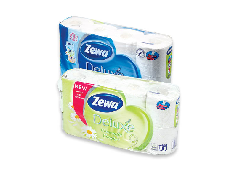 Tualetinis popierius ZEWA DELUXE
			, 
				 8 rit., 2 rūšių, 0,40 Eur/rit.