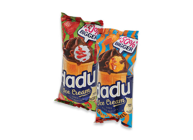 Valgomieji ledai vafliniame puodelyje DADU
			, 
				 180 ml, 2 rūšių, 5,50 Eur/l. A lygio parduotuvėse