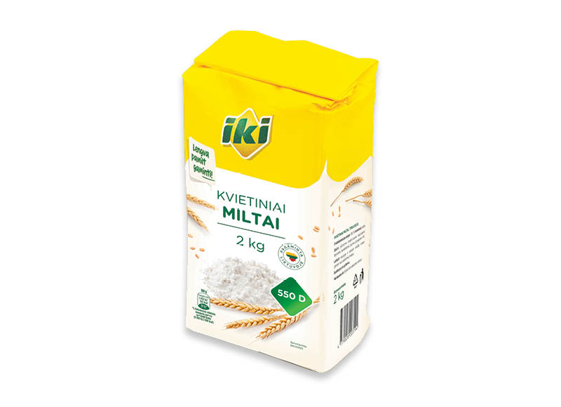 IKI kvietiniai miltai 550D
,
2 kg, 0,70 Eur/kg IKI kvietiniai miltai 550D
,
2 kg, 0,70 Eur/kg