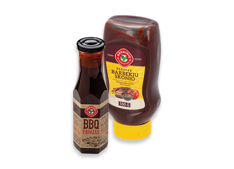 KĖDAINIŲ BBQ padažams
			, 
				 290 g, 550 g, 3 rūšių. A lygio parduotuvėse