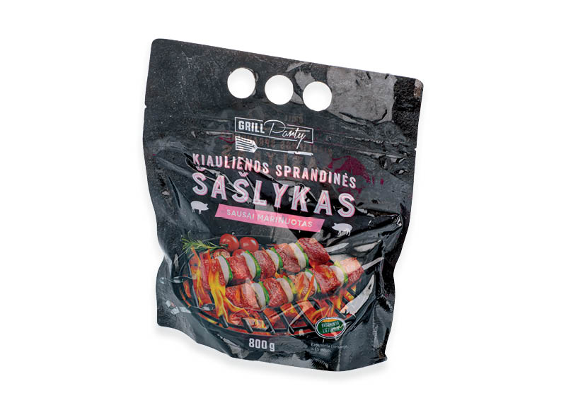 GRILL PARTY sausai marinuotas kiaulienos sprandinės šašlykas
			, 
				 800 g, 5,86 Eur/kg. A lygio parduotuvėse