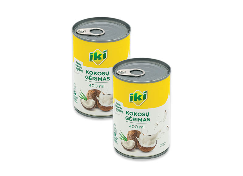 IKI kokosų gėrimas
,
400 ml, 2,48 Eur/l. A lygio parduotuvėse IKI kokosų gėrimas
,
400 ml, 2,48 Eur/l. A lygio parduotuvėse