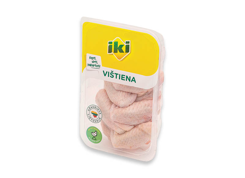IKI švieži viščiukų broilerių sparneliai
,
(užauginta be antibiotikų) 500 g, 4,58 Eur/kg. A lygio parduotuvėse IKI švieži viščiukų broilerių sparneliai
,
(užauginta be antibiotikų) 500 g, 4,58 Eur/kg. A lygio parduotuvėse