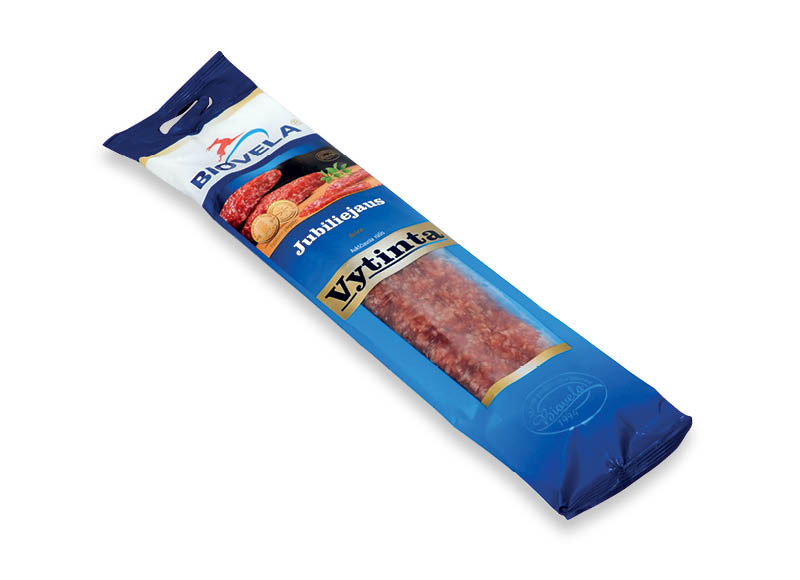 Vytinta JUBILIEJAUS dešra
			, 
				 200 g, a. r., 16,95 Eur/kg. A lygio parduotuvėse