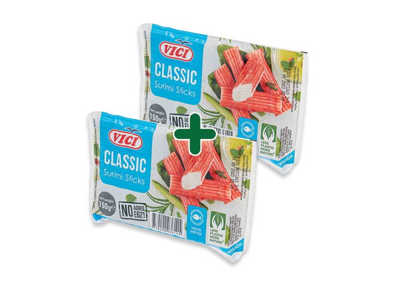 Krabų skonio lazdelės VIČI CLASSIC
			, 
				 150 g, 1,79 Eur/vnt. A lygio parduotuvėse. Ir IKI EXPRESS