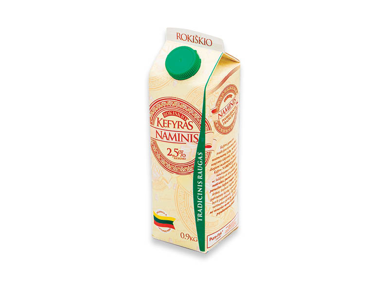 ROKIŠKIO NAMINIS kefyras
			, 
				 0,9 kg, 2,5 % rieb., 1,43 Eur/kg