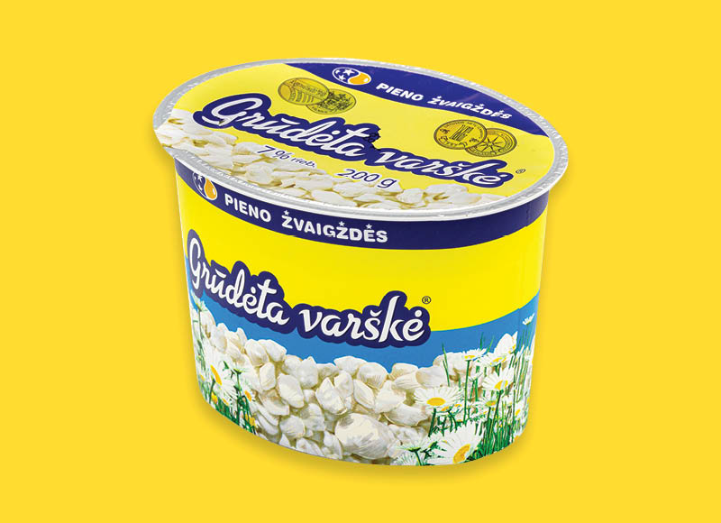 GRŪDĖTA varškė
			, 
				 200 g, 7 % rieb., 5,45 Eur/kg