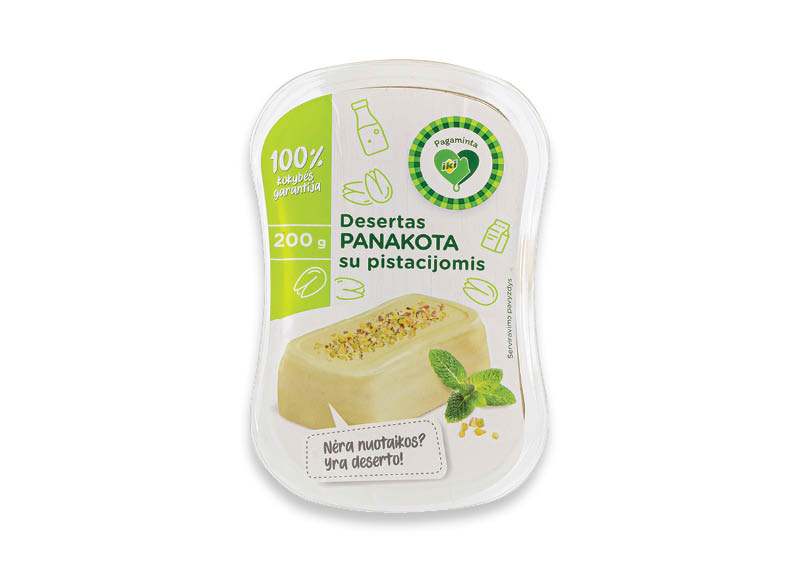 Desertas PANAKOTA su pistacijomis
,
200 g, 7,95 Eur/kg Desertas PANAKOTA su pistacijomis
,
200 g, 7,95 Eur/kg